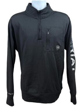 Ariat Tek Team Logo Sweatshirt Mens Size Large Pullover 1/4 Zip Western Wear